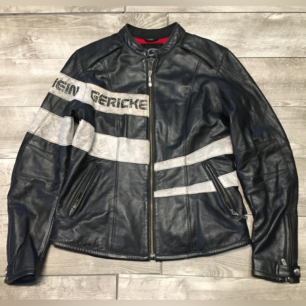 Hein Gericke Biker Crotch Rocket Cafe Racer Motorcycle Jacket Coat Womens Size 8